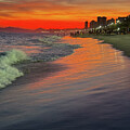 Vibrant Sunset Over at Ipanema Beach